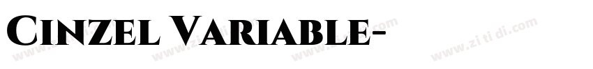 Cinzel Variable字体转换